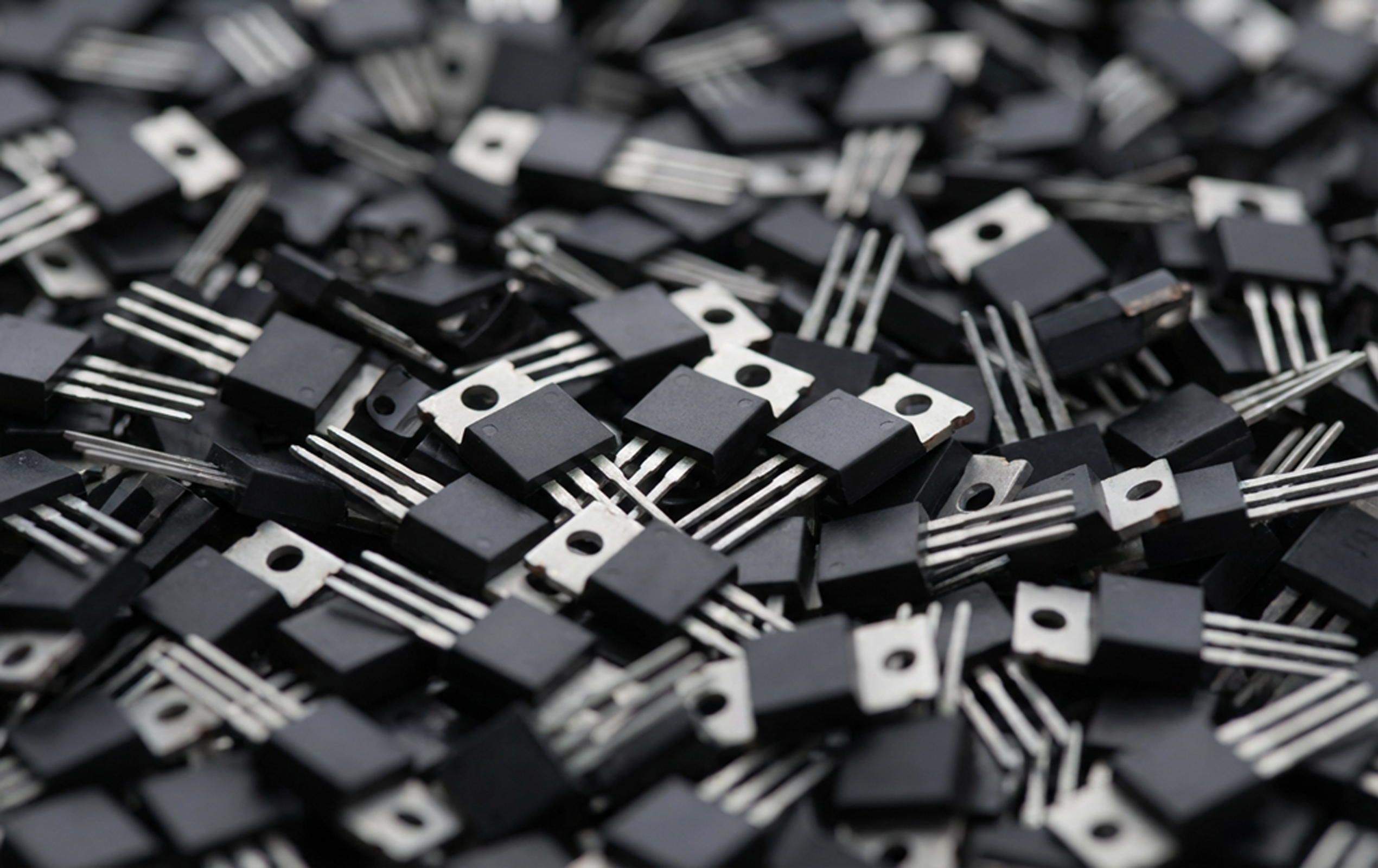 MOSFET power devices recently manufactured, prior to labeling