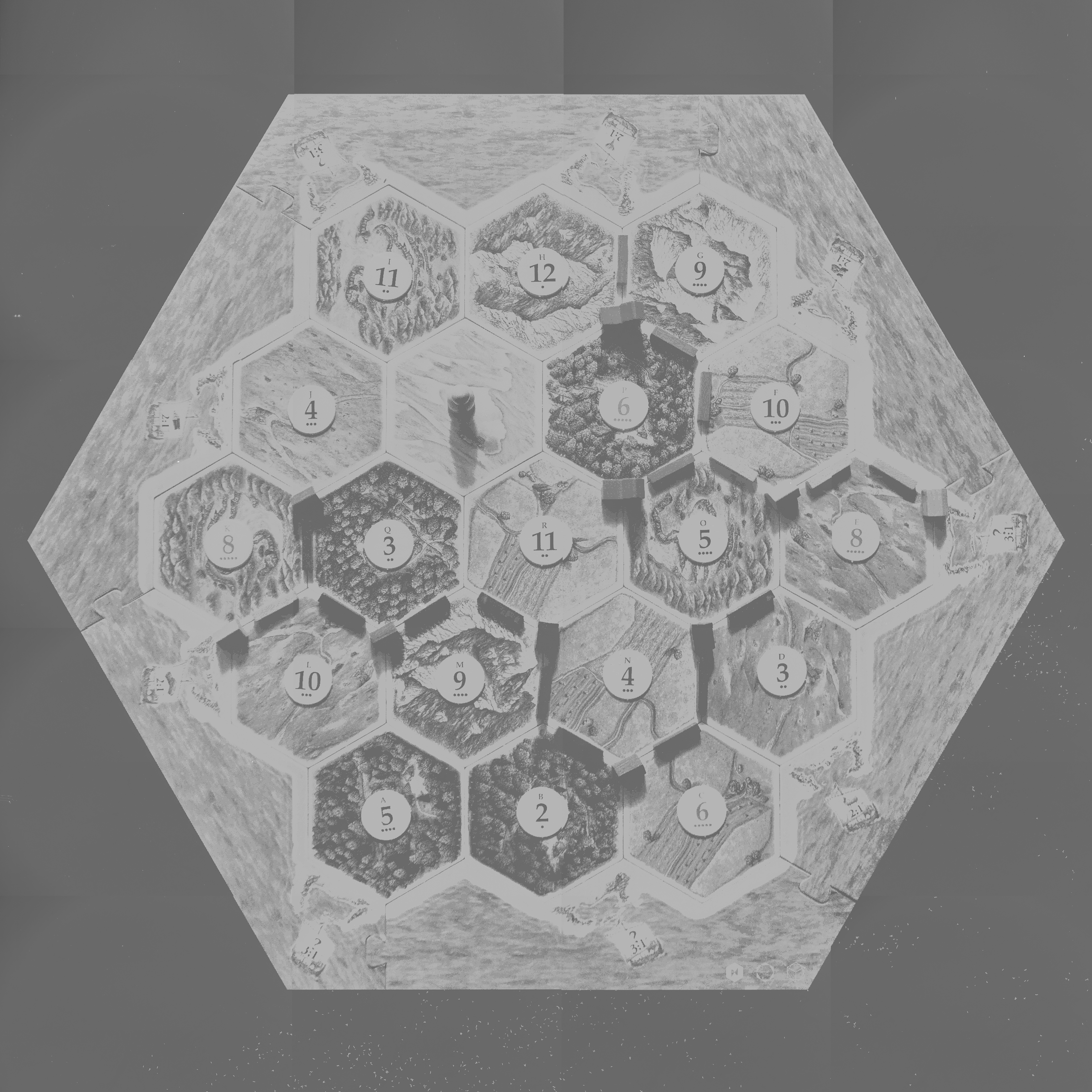 World's Smallest Settlers of Catan board game made from semiconductor manufacturing process