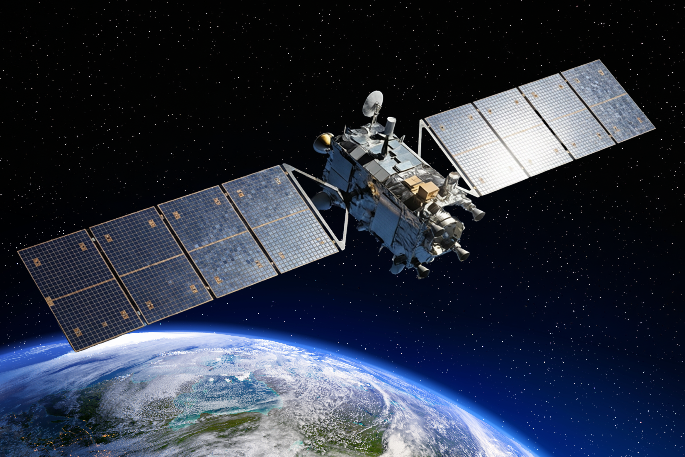 Satellite over earth