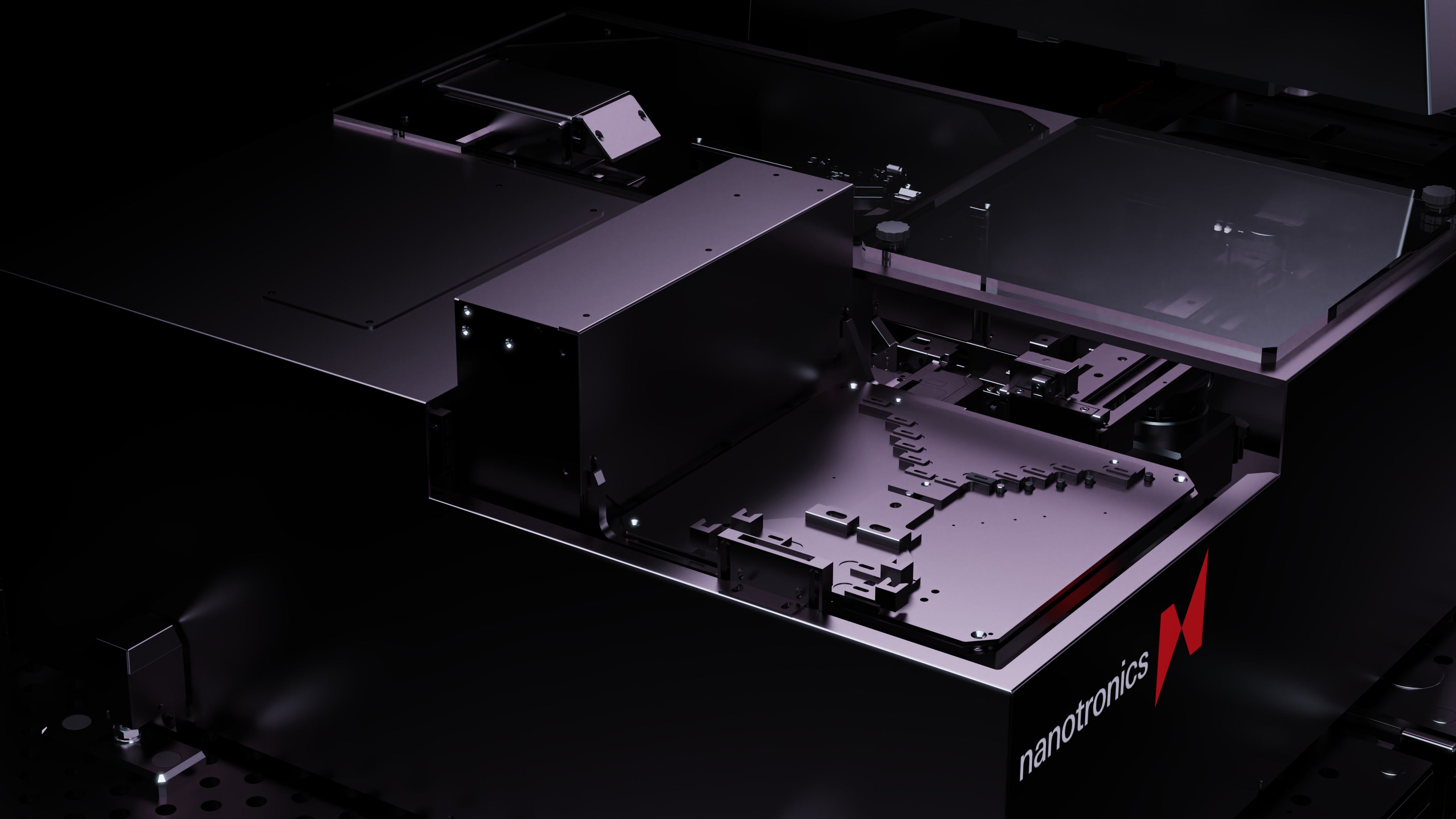 A loader for an nSpec PS, an automated semiconductor wafer inspection device