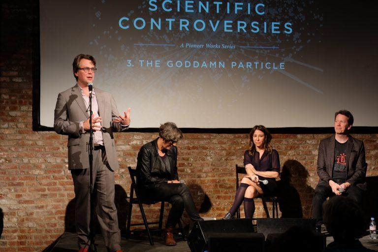 Matthew Putman, CEO and co-founder of Nanotronics, speaking at SciCon, or Scientific Controversies, at Pioneer Works