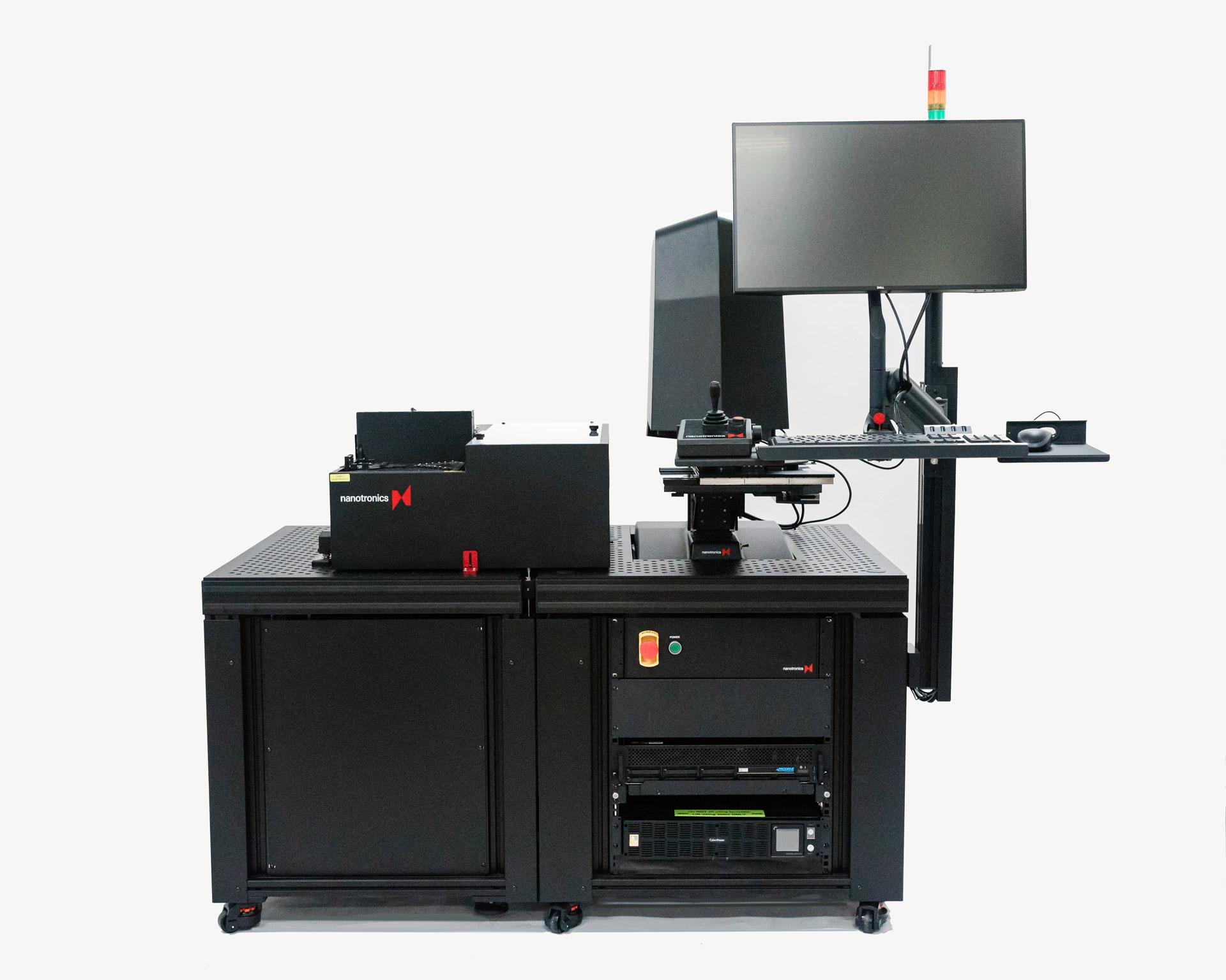 A wafer inspection system working with a computer chip