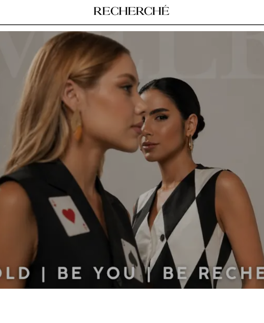 Recherché homepage with the Be Bold campaign