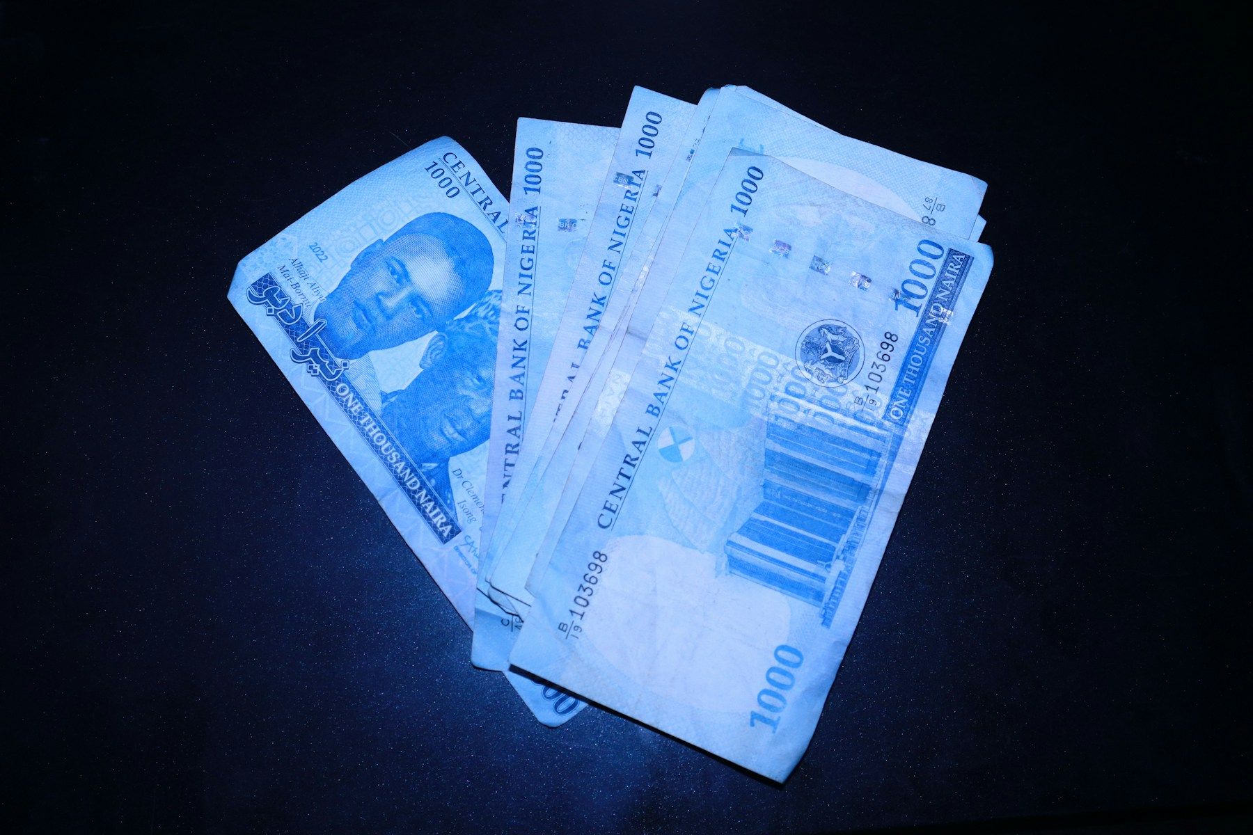 Naira notes on a table