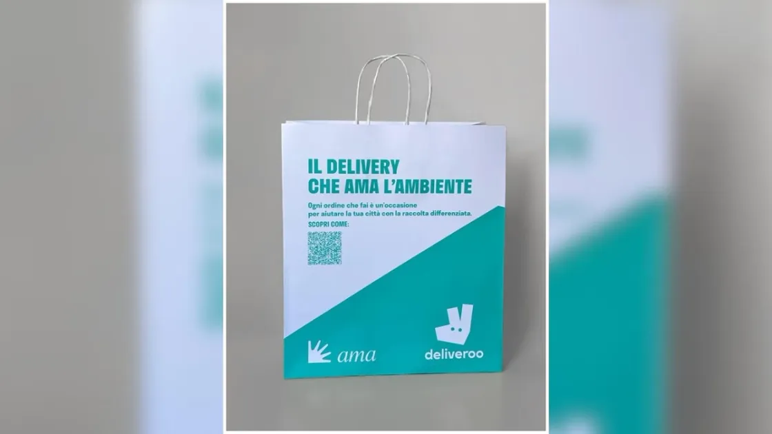 Earth Day, AMA e Deliveroo rinnovano l’intesa sui rifiuti del food delivery a Roma