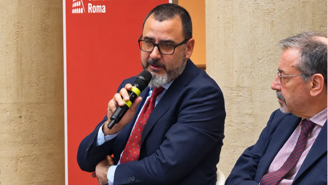Marco Salis, presidente Acea Ato 2 all'evento «Roma, il futuro si infrastruttura» organizzato da La Capitale