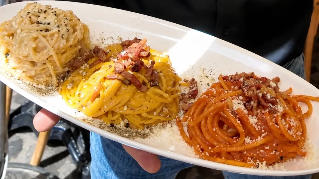 Il tris di primi all'Osteria Da Samu