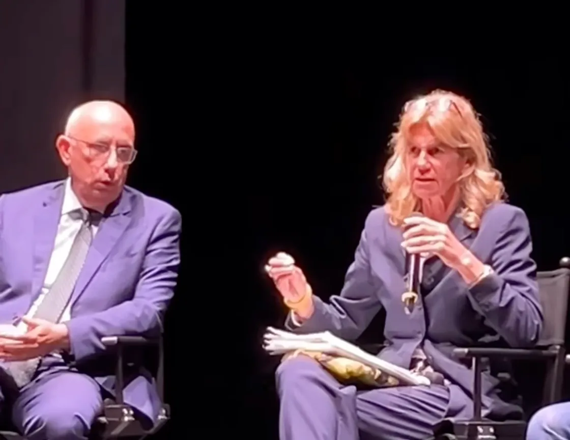 L'avvocata Alessandra Bellerini e il procuratore Sergio Colaiocco durante la presentazione del documentario su Giulio Regeni (La Capitale)