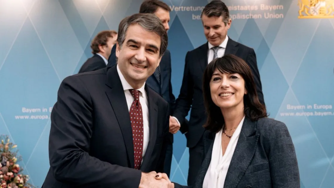 Il vicepresidente esecutivo della Commissione Europea Raffaele Fitto e la vicepresidente della Regione Lazio Roberta Angelilli