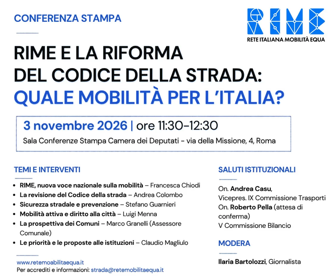 Codice della Strada, Rime chiede una revisione della riforma: «La sicurezza delle persone va rimessa al centro»