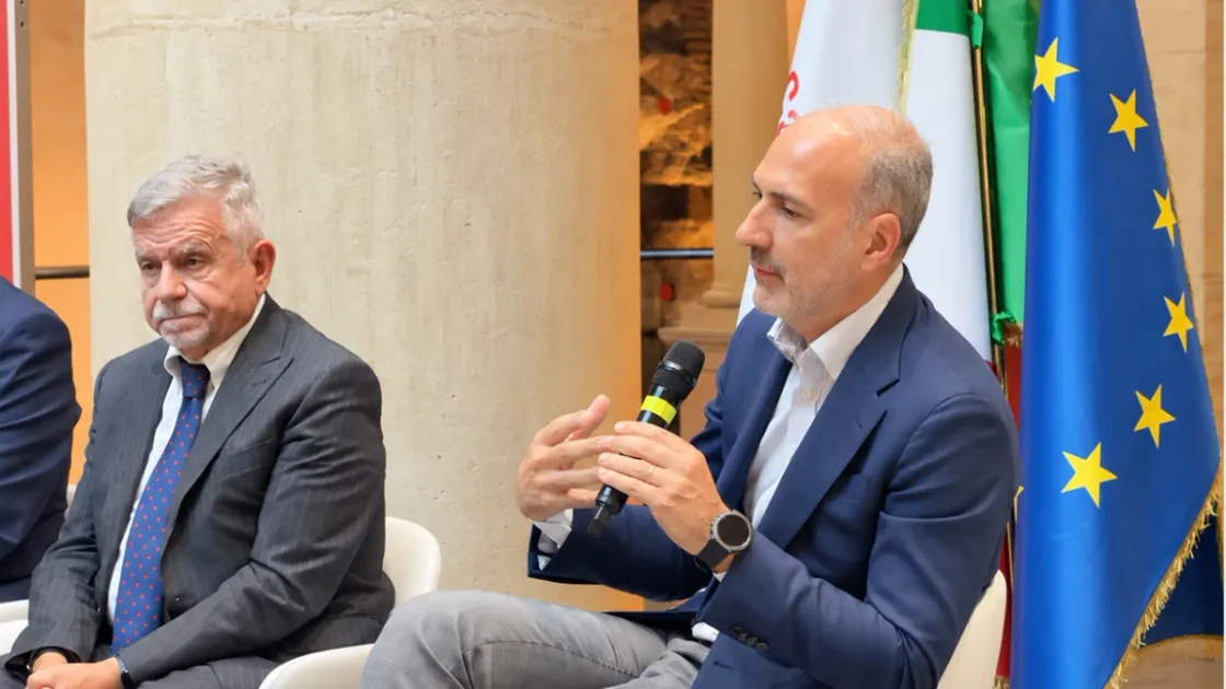 Andrea Miccio, responsabile della Direzione Finanza di Impresa e Incentivi Banca del Fucino, all'evento "Roma, il futuro si infrastruttura" organizzato da La Capitale
