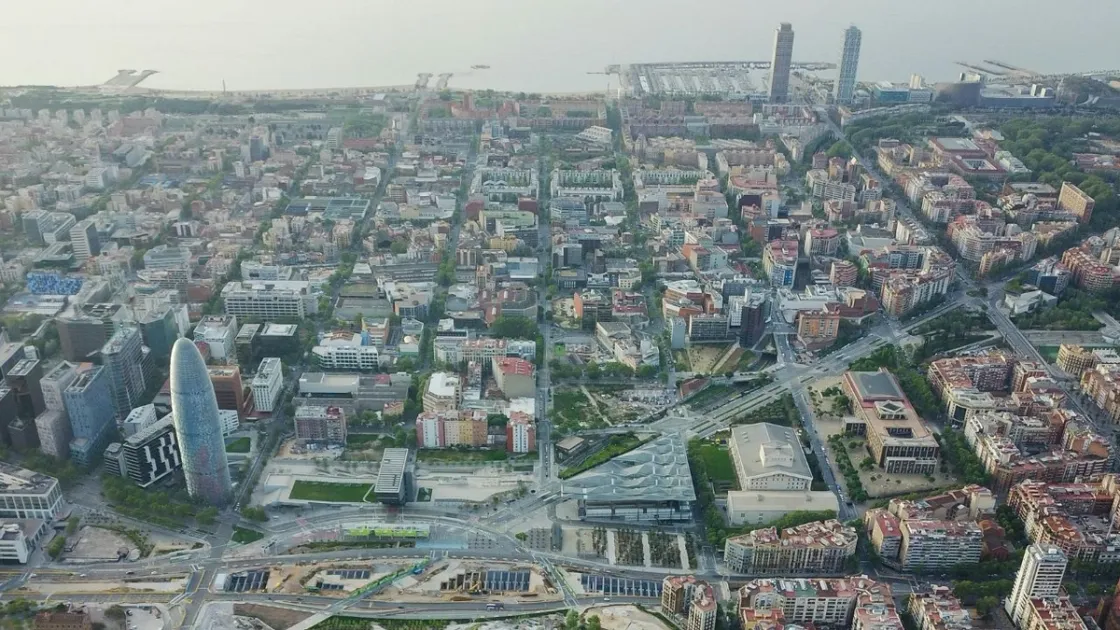 Veduta aerea dei "superisolati" di Barcellona