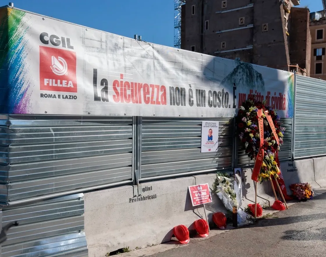 Torre dei Conti, Roma ricorda Octav Stroici nel giorno della sicurezza sul lavoro: «Non accada più»