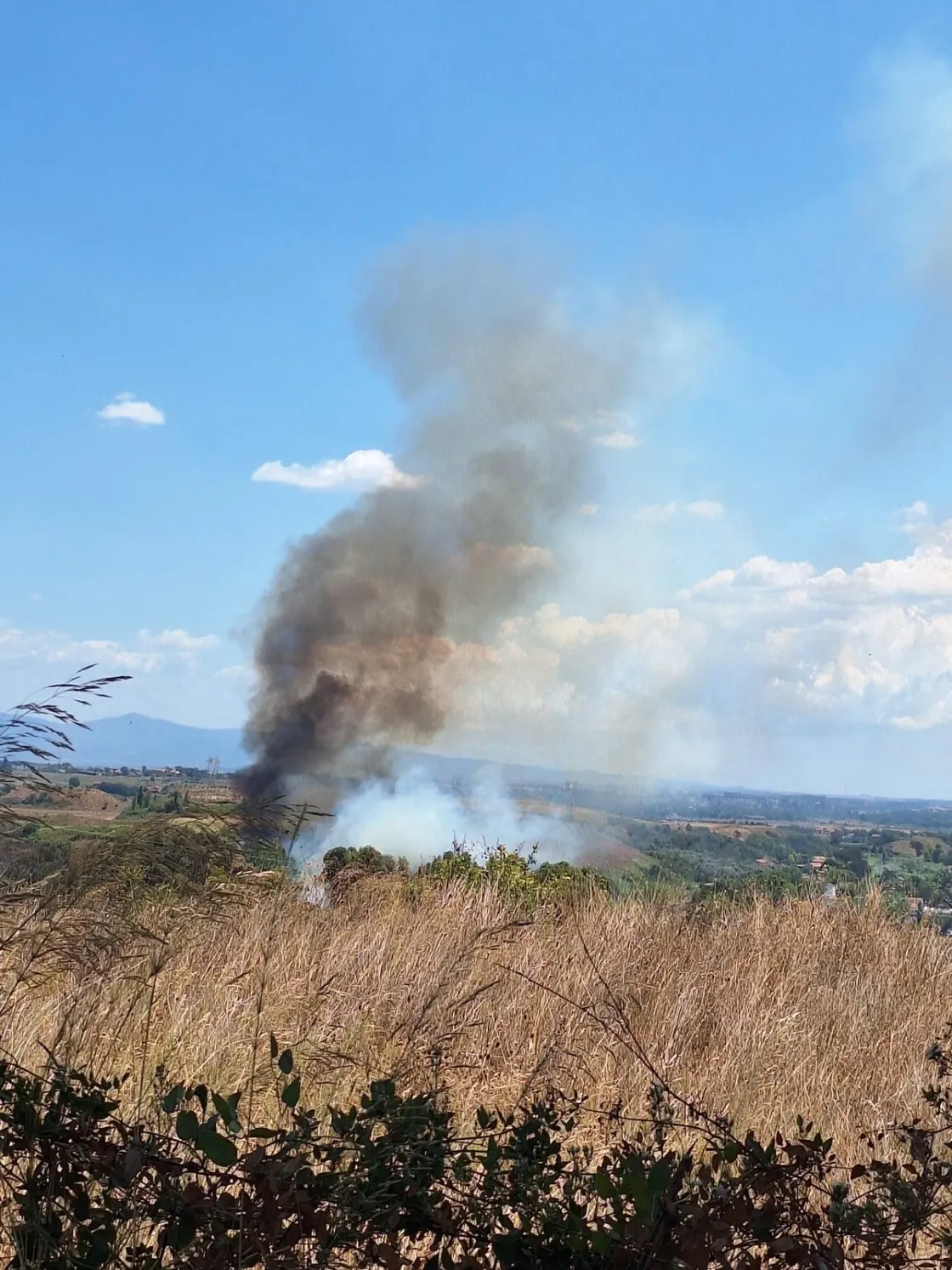 L'incendio di stamattina