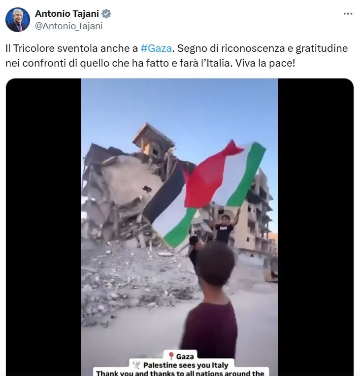 Il post su Twitter del ministro