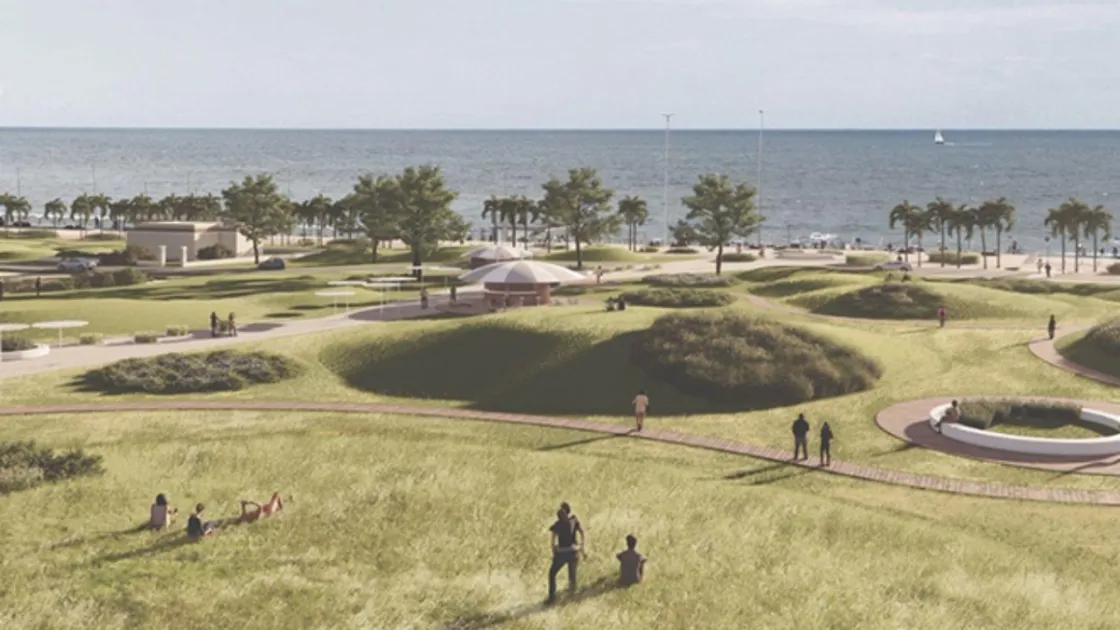 Rendering del Parco del Mare di Ostia (Comune di Roma)