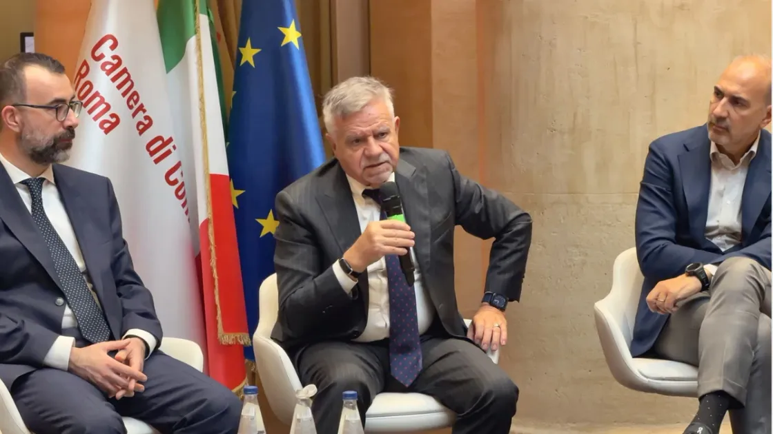 Renato Brunetti, presidente Unidata, all'evento "Roma, il futuro si infrastruttura" organizzato da La Capitale