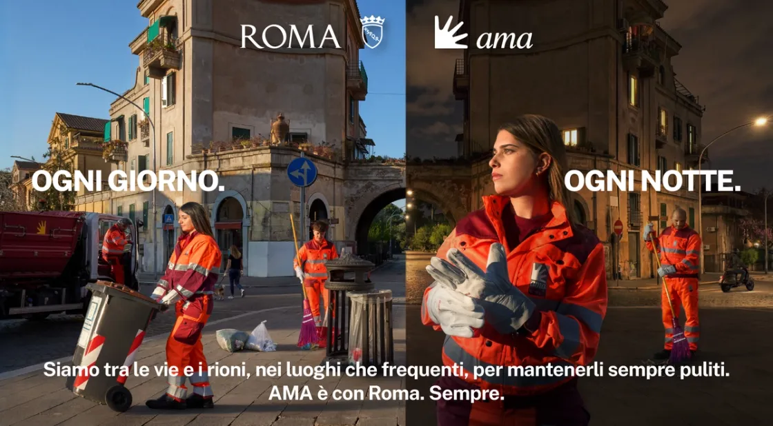 Copertina della nuova campagna di AMA SpA