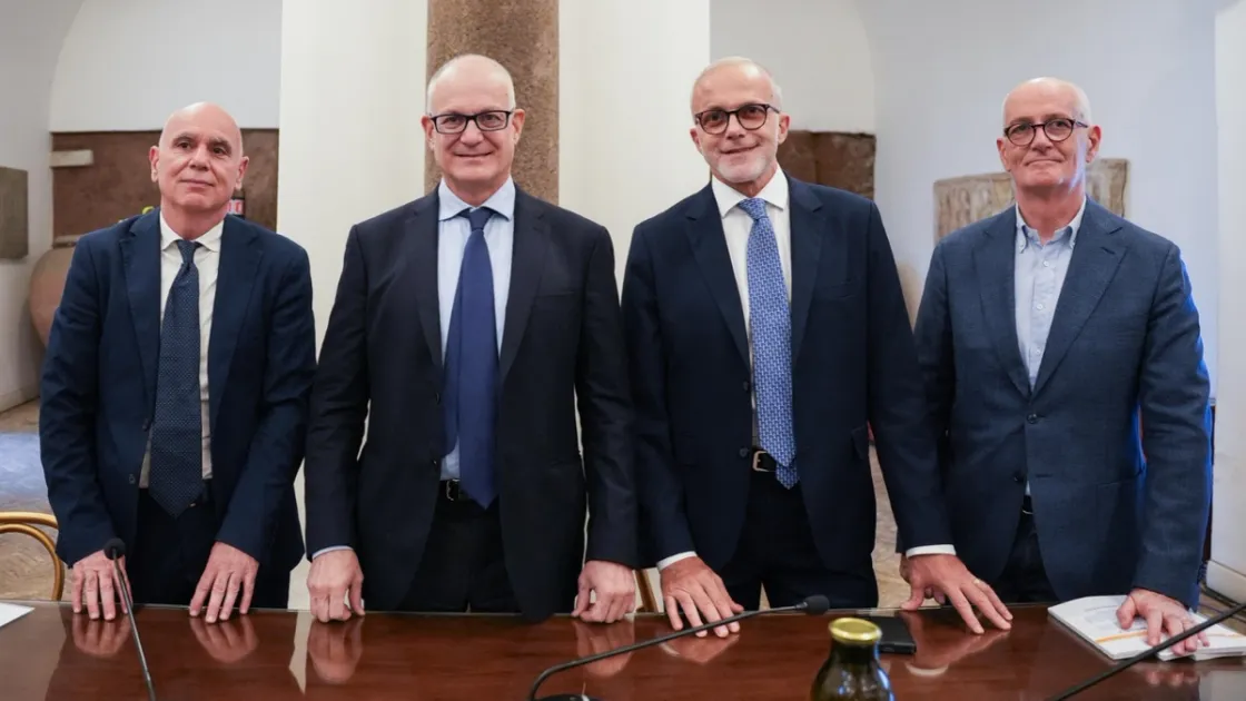 Da sinistra: Dario Nanni, Roberto Gualtieri, Ernesto Maria Ruffini e Franco Gabrielli