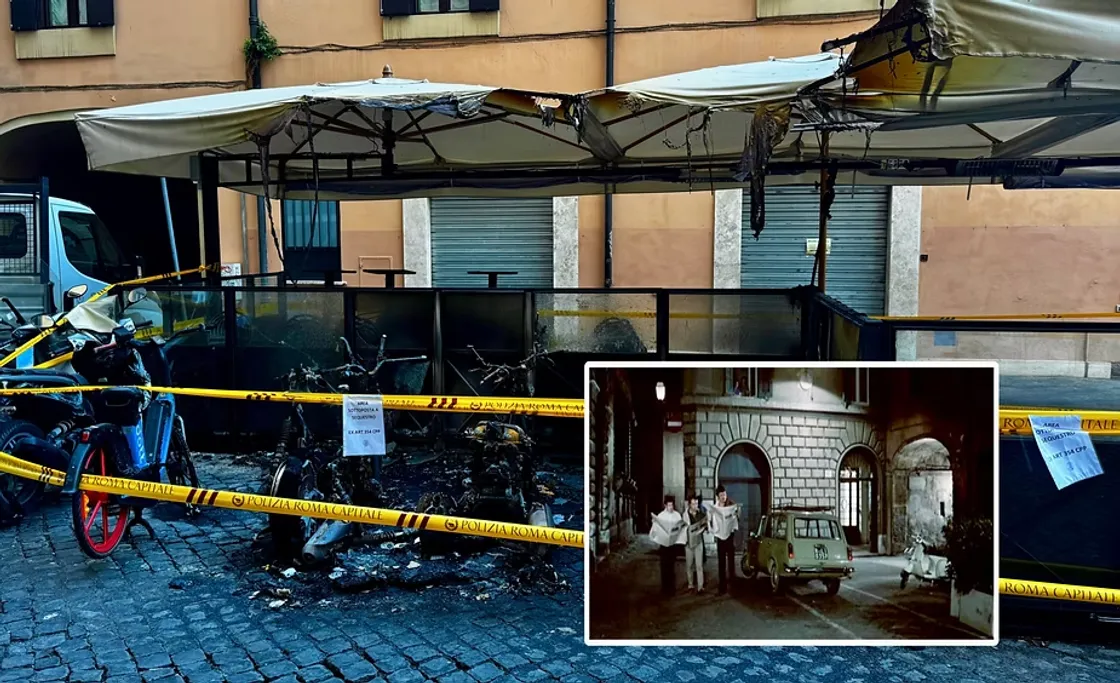 Incendio a pochi passi dal Campidoglio: in fiamme il bar di Febbre da Cavallo