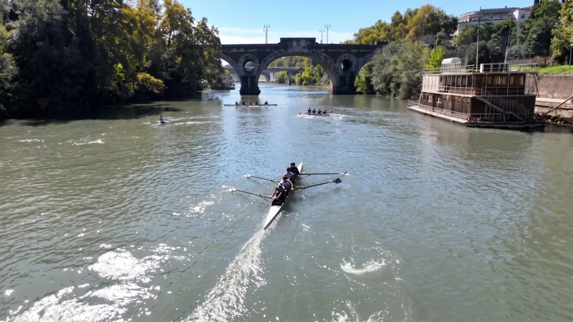 Il Tevere diventa un’arena internazionale: a Roma arriva la prima Tiber Skiff
