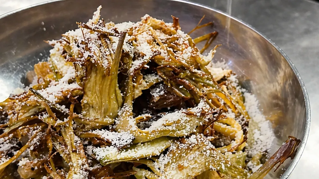 La gricia con carciofi dell'Antica Birreria Viennese