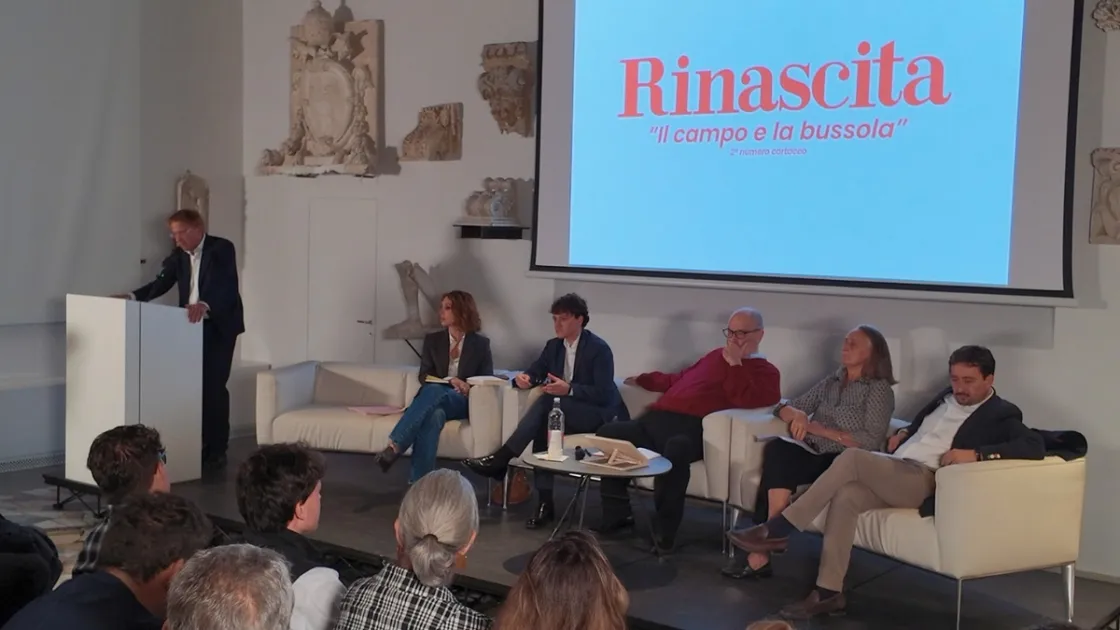 Presentazione del secondo numero di Rinascita "Il campo e la bussola" all'Opificio. Roma, 27 ottobre 2026 (Foto La Capitale)