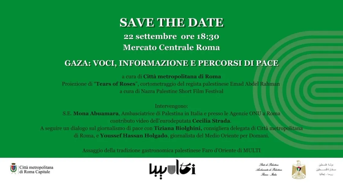 Aspettando Multi, il 22 settembre a Roma un incontro su Gaza, informazione e percorsi di pace