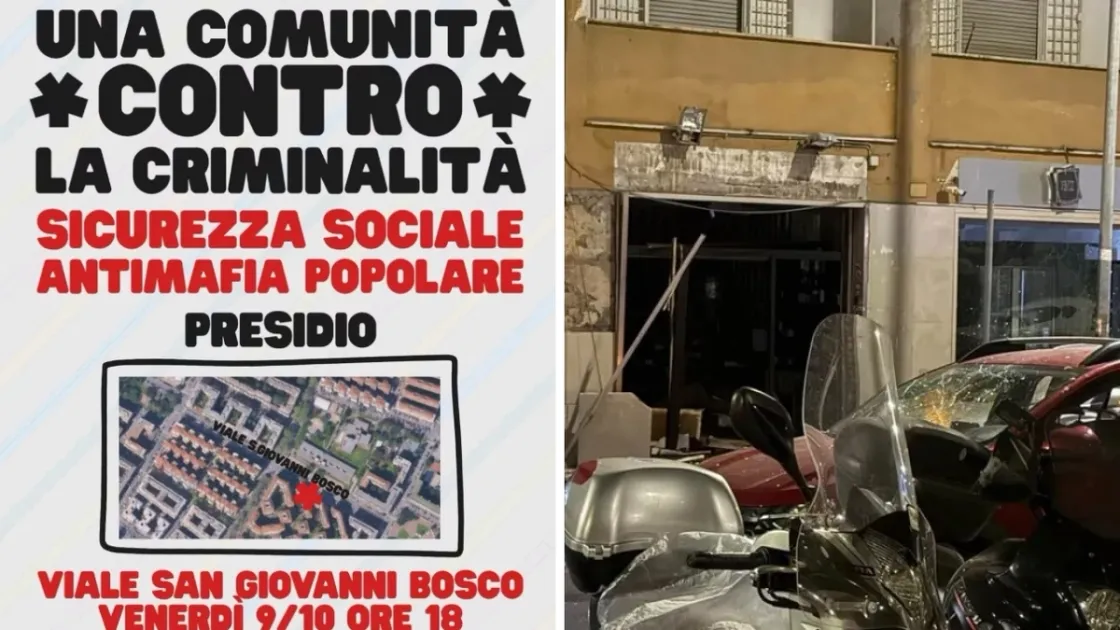 Don Bosco risponde alle esplosioni con la comunità: venerdì presidio nel quartiere in contrasto alla criminalità