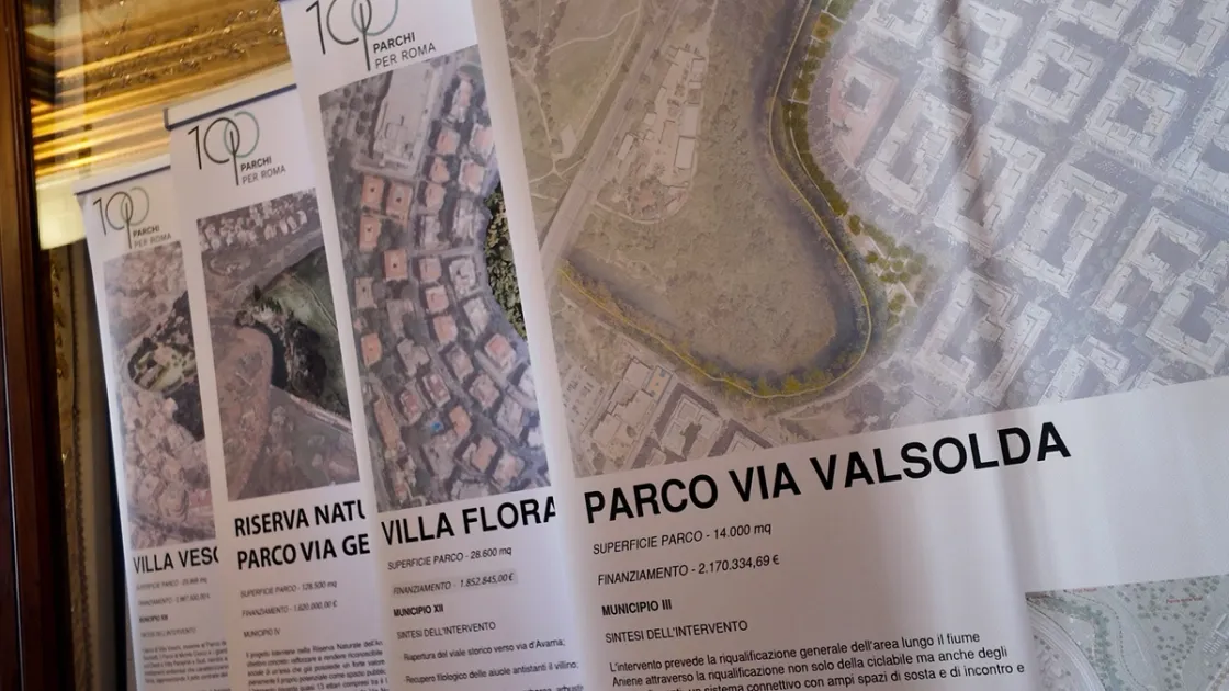 Roma accelera sul verde: al via 16 nuovi cantieri del piano «100 Parchi per Roma». Oltre 80 milioni investiti, 2.510 alberi e 7.900 arbusti in più