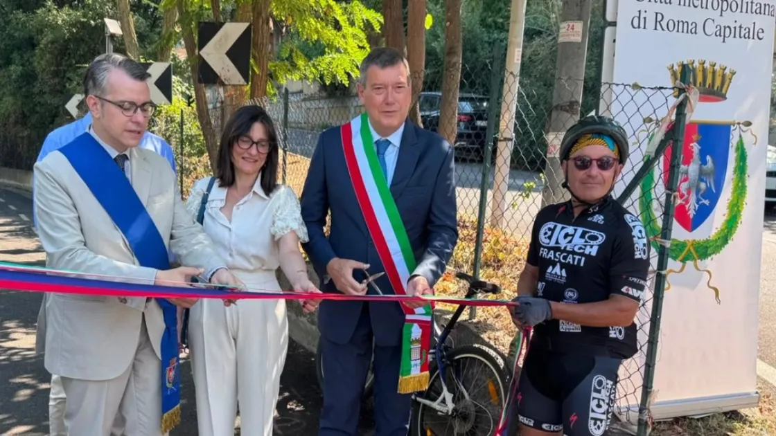 Apre la pista ciclopedonale tra Grottaferrata e Frascati: 1,1 chilometri finanziati dal Pnrr