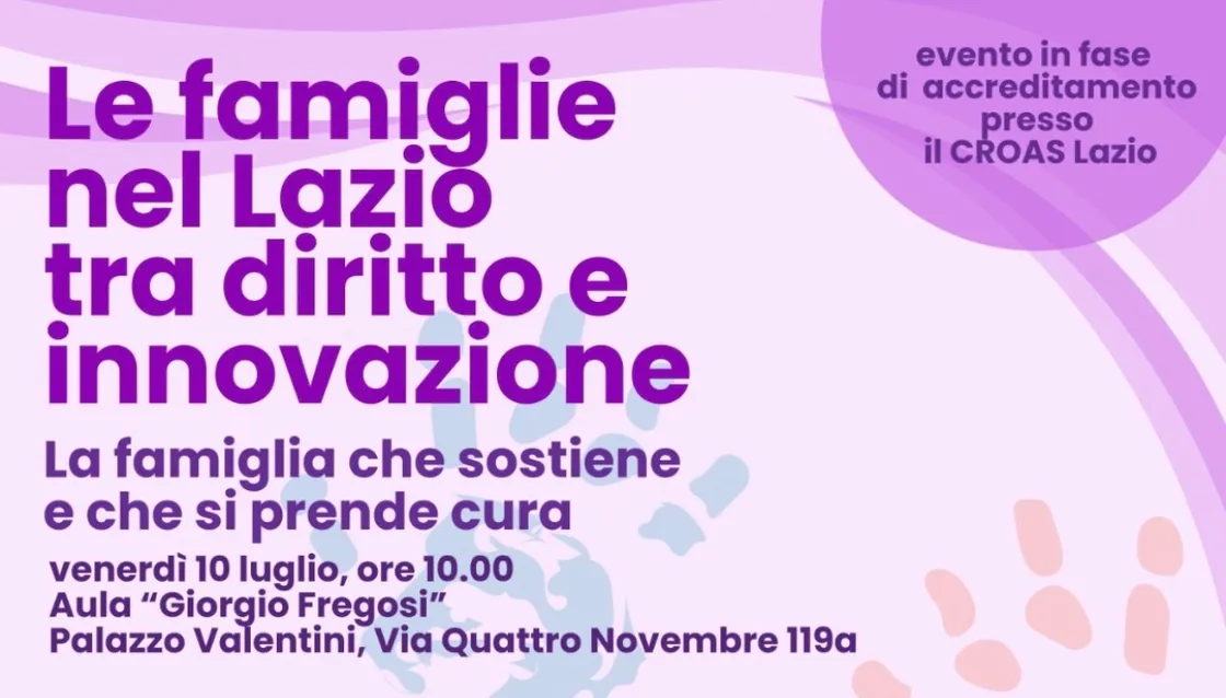 A Palazzo Valentini un convegno dedicato alle famiglie tra diritto, welfare e innovazione
