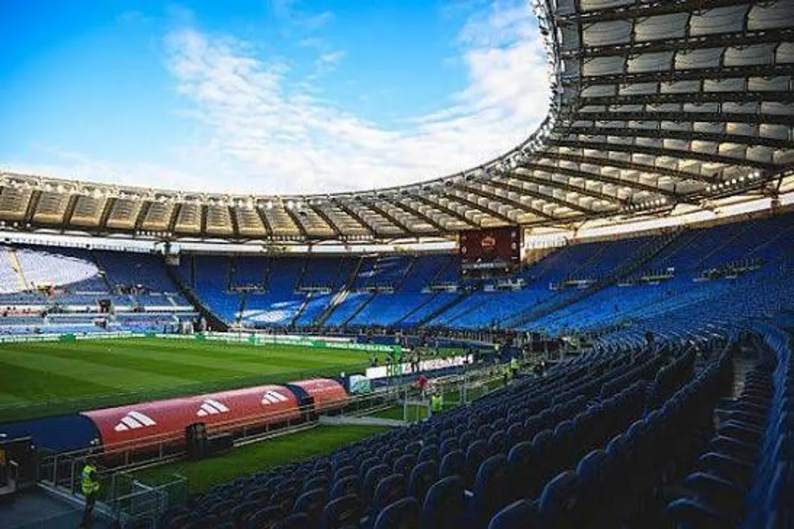 Render dello Stadio Olimpico rinnovato