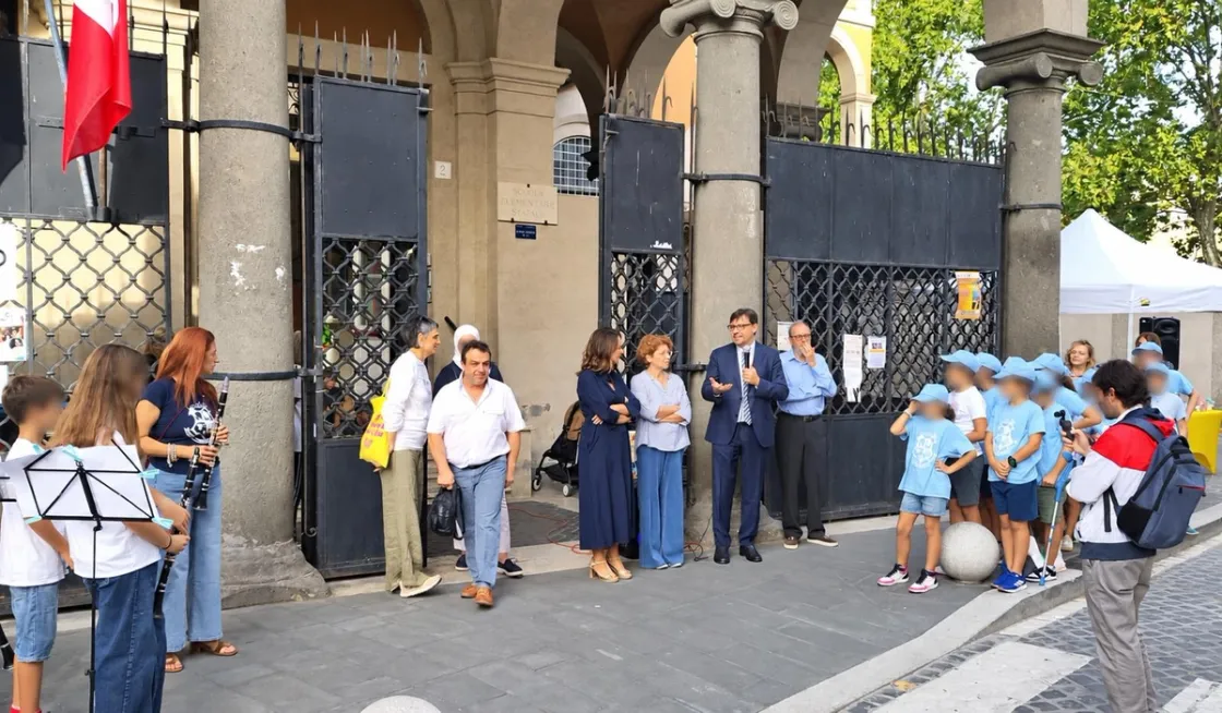 Inaugurazione della strada scolastica in via Cadlolo (Foto di «Streets for Kids»)