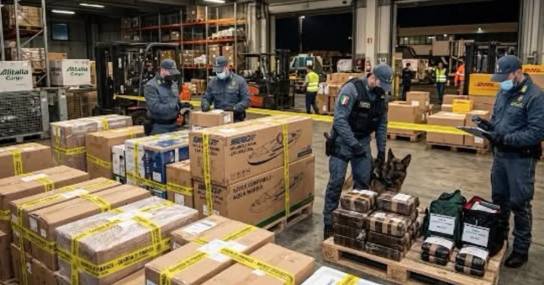 Hashish nascosto in 15 kayak gonfiabili, maxi sequestro a Fiumicino: due arresti