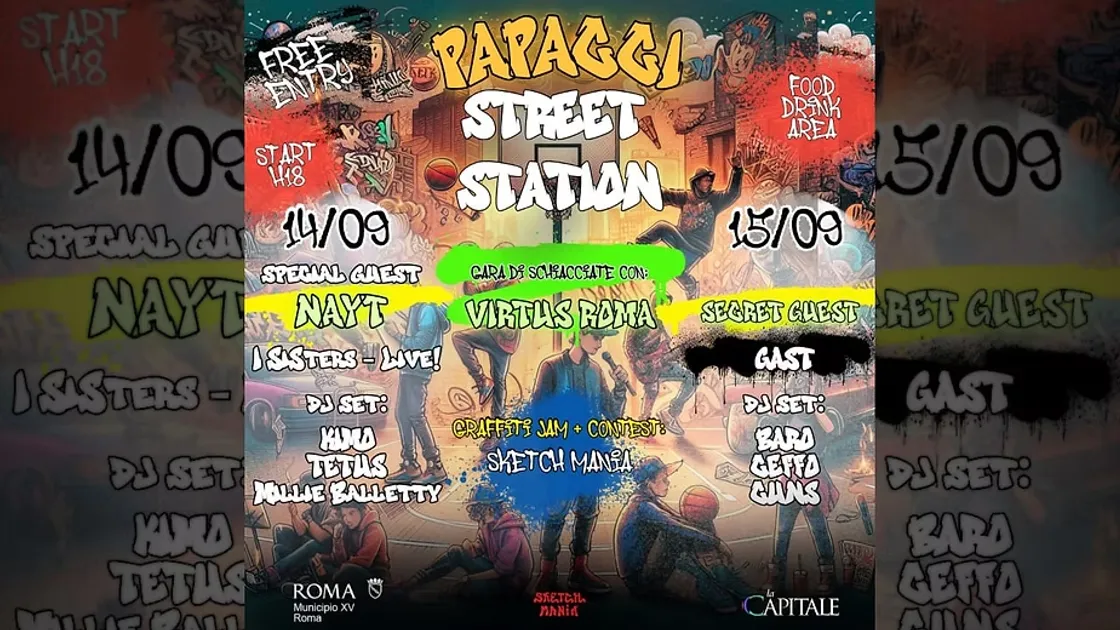 Papacci Street Station: a Grottarossa due giorni di arte, basket e djset