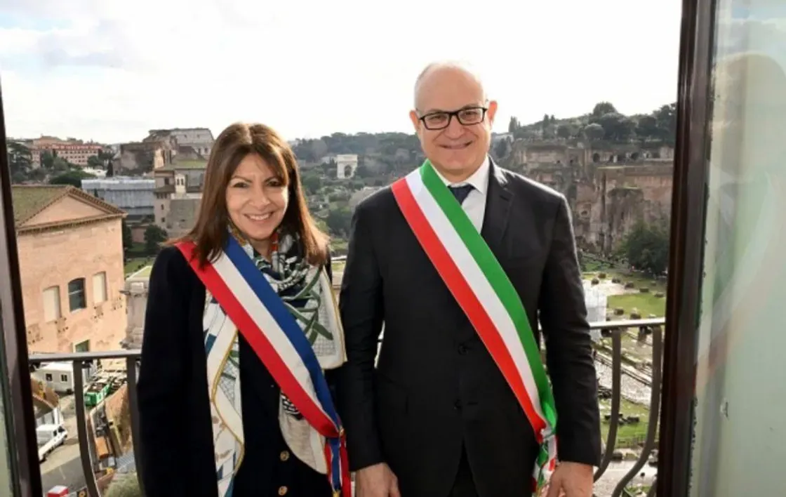 Foto di repertorio Sindaco Gualtieri e omologa Anne Hidalgo