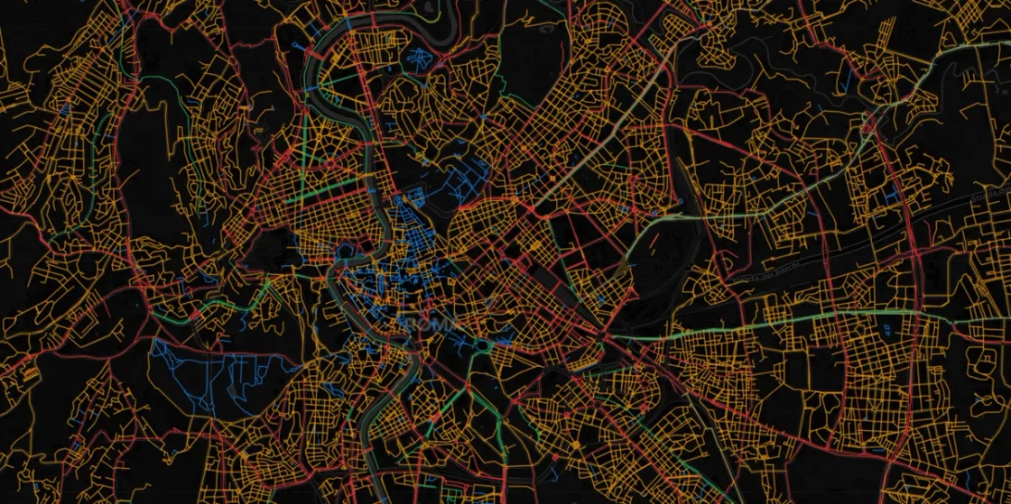 Screenshot della web app Street Smart Navigation