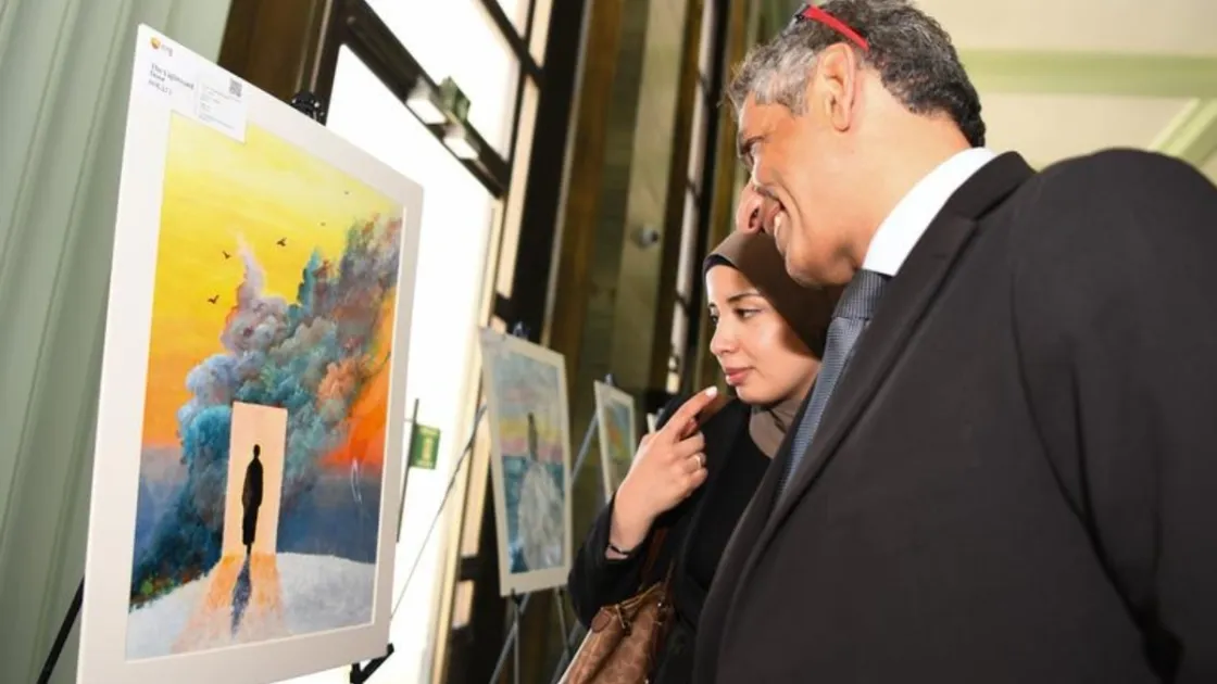 Visitatori alla mostra Accessibility for All organizzata al Palazzo delle Nazioni durante la 63esima sessione del Consiglio dei diritti umani. Ginevra, 15 settembre 2026. Foto Xinhua/Lian Yi