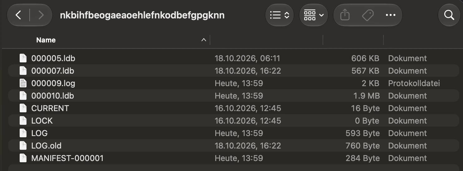 Metamask vault file directory nkbihfbeogaeaoehlefnkodbefgpgknn