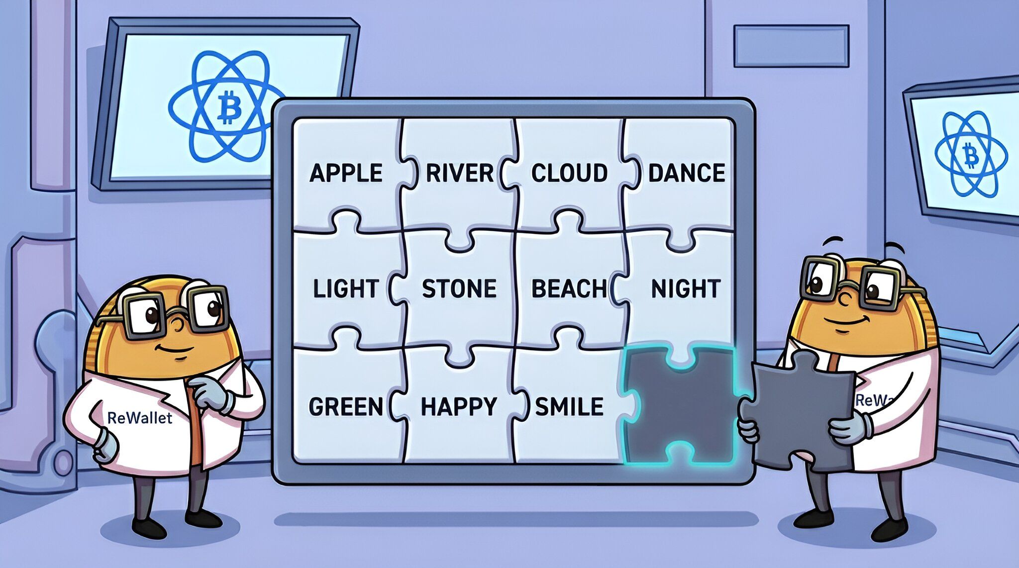 ReWallet scientists adding the missing piece to an Electrum seed word puzzle.