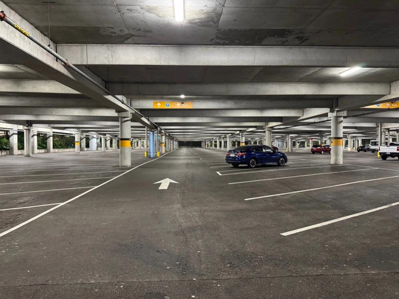 Before image of parking garage