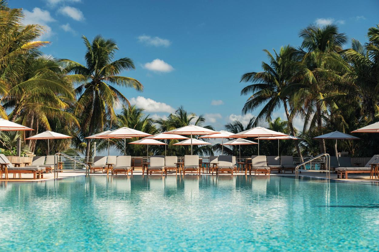 The pool deck at The Ritz-Carlton, South Beach.