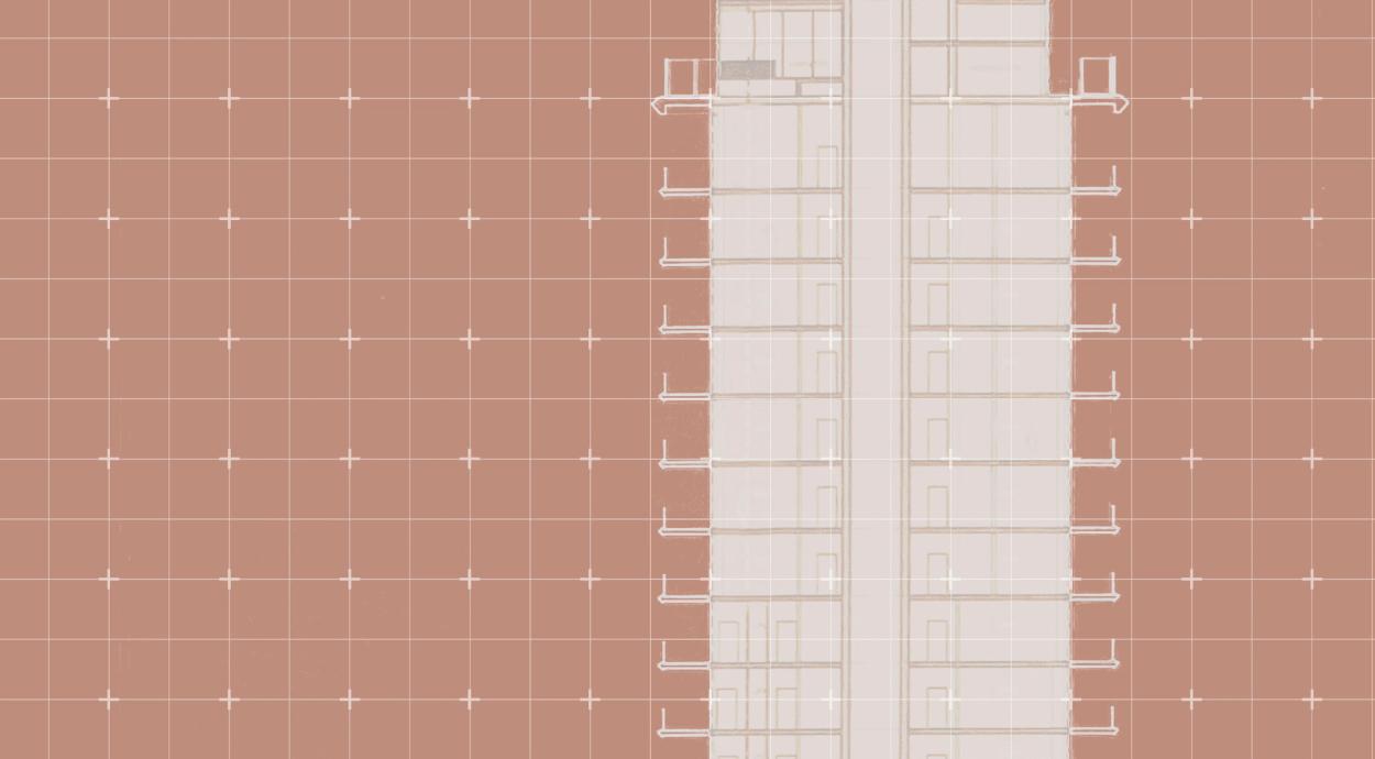 illustration of ritz carlton south beach facade