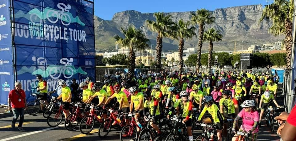 Stay Wider of the Rider start group at the 2025 Cape Town Cycle Tour