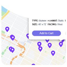 Billboard location map search - Step 1