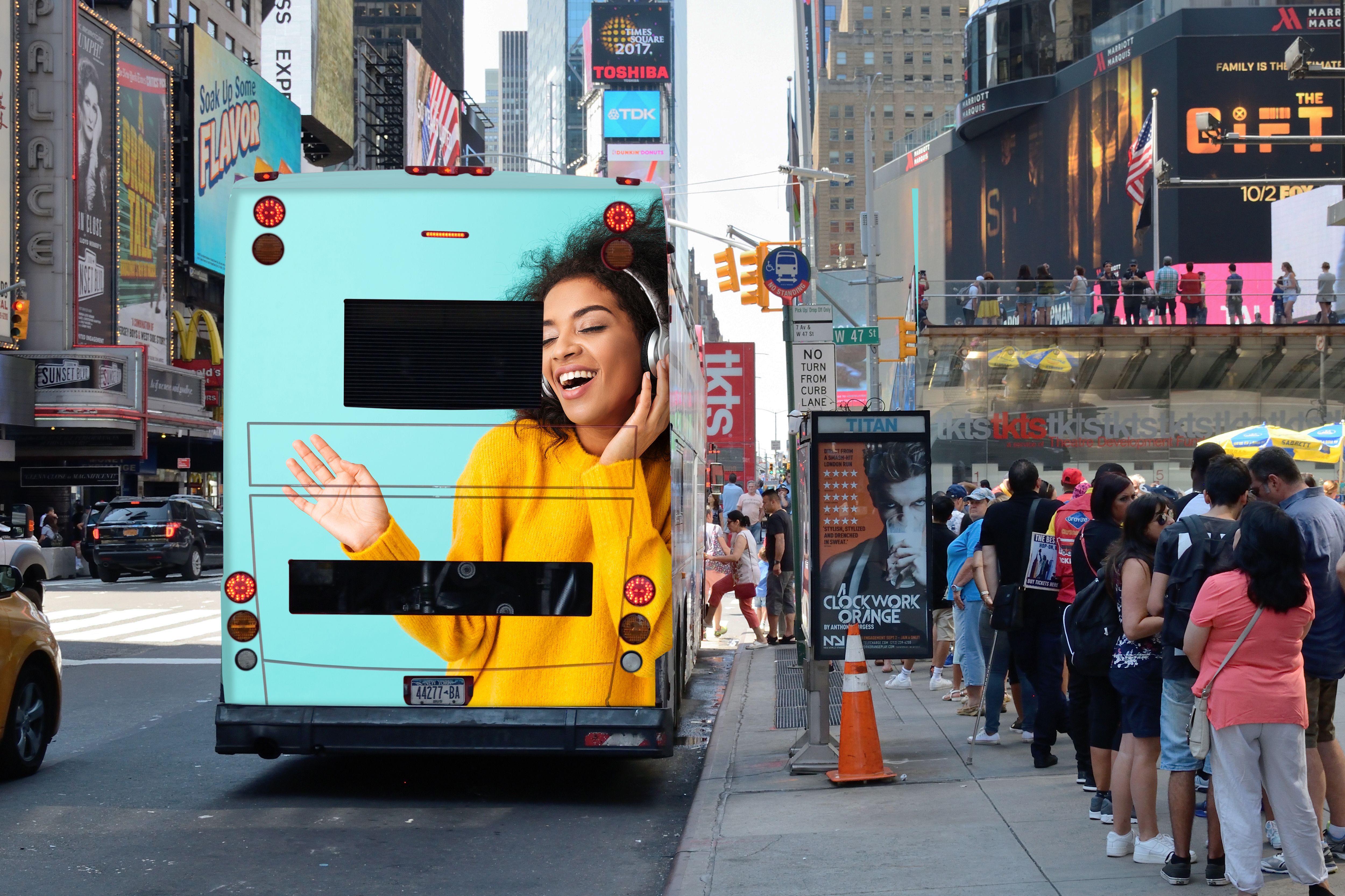 bus rear advertising america