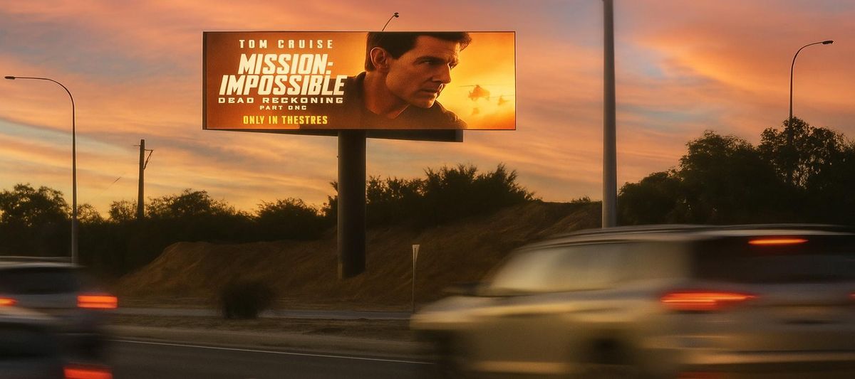 Billboard showing Mission Impossible on Stan