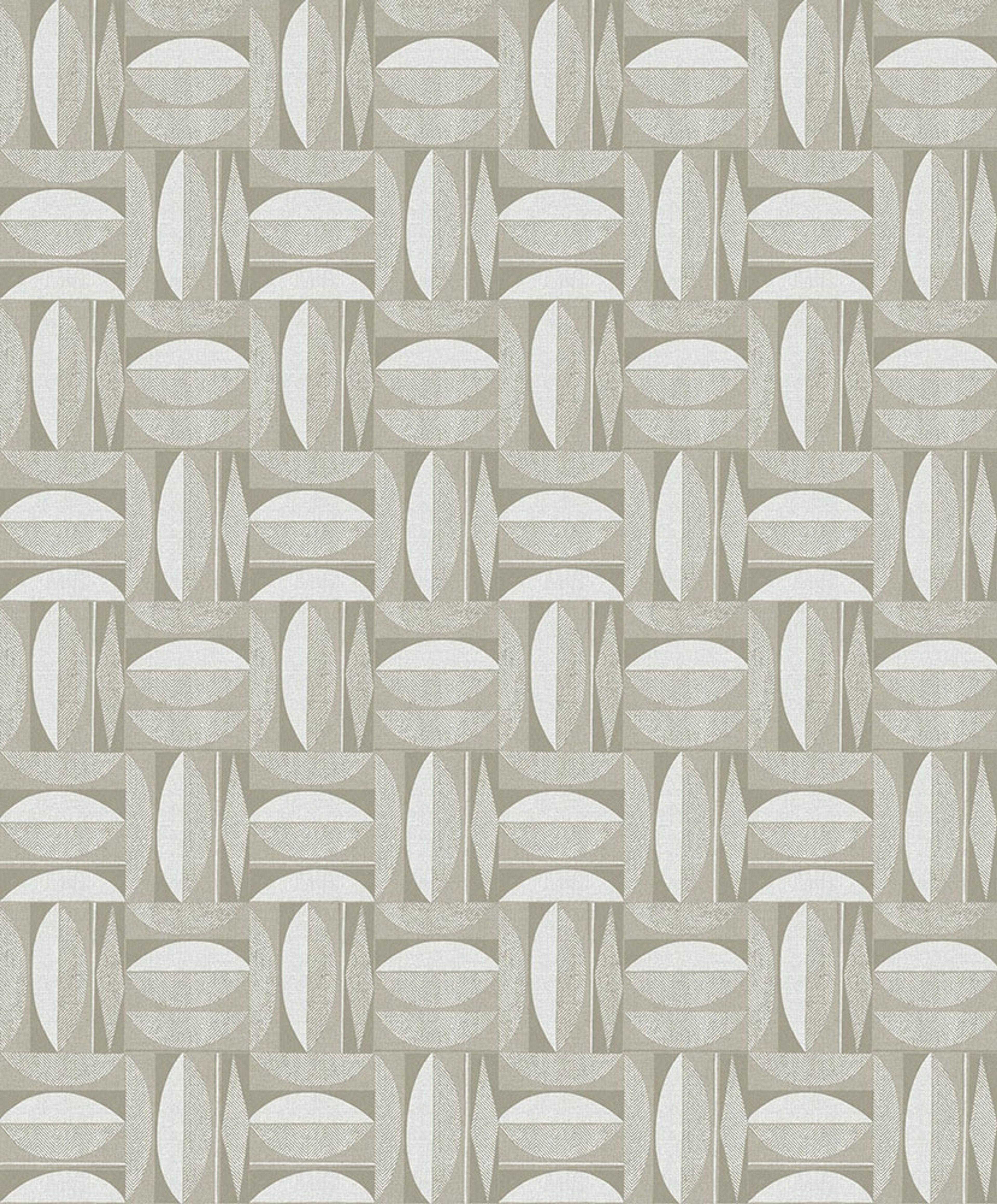 Occidens, beige tapet tapet med geometriskt mönster i beige. Från kollektionen Aquila. Nonwoven-material med förskjuten passning.
