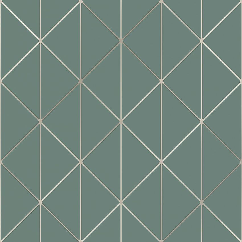Diamonds grön, tapet tapet med grafiskt mönster i grön. Från kollektionen Graphics. Nonwoven-material med rak passning. Passar i vardagsrum.
